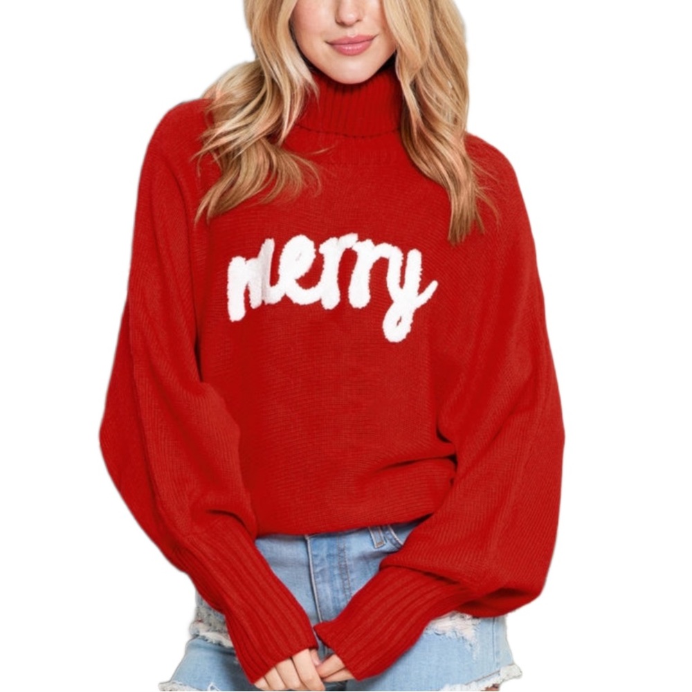Red Merry Sweater - Picture 3 of 6